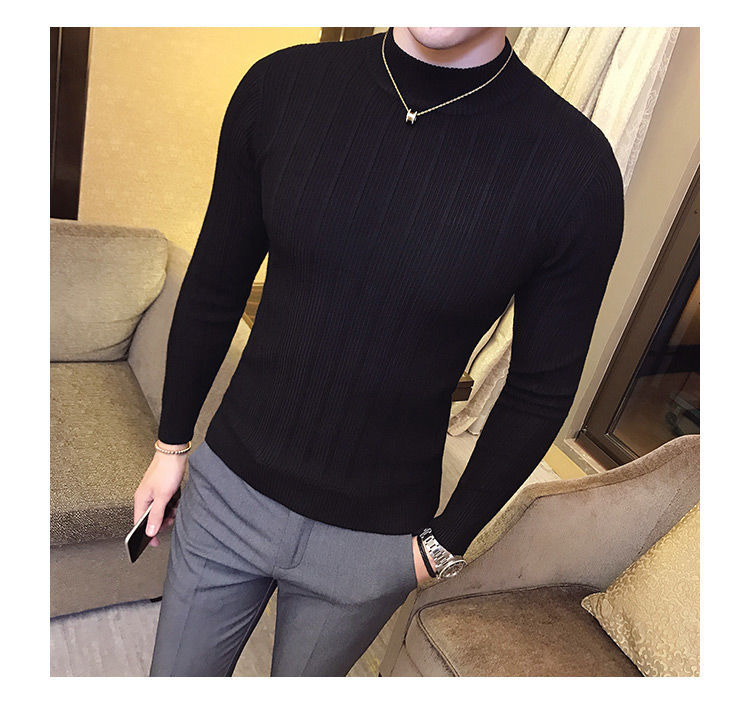 Title 6, Korean Korean Style Half Turtleneck Sweater Men