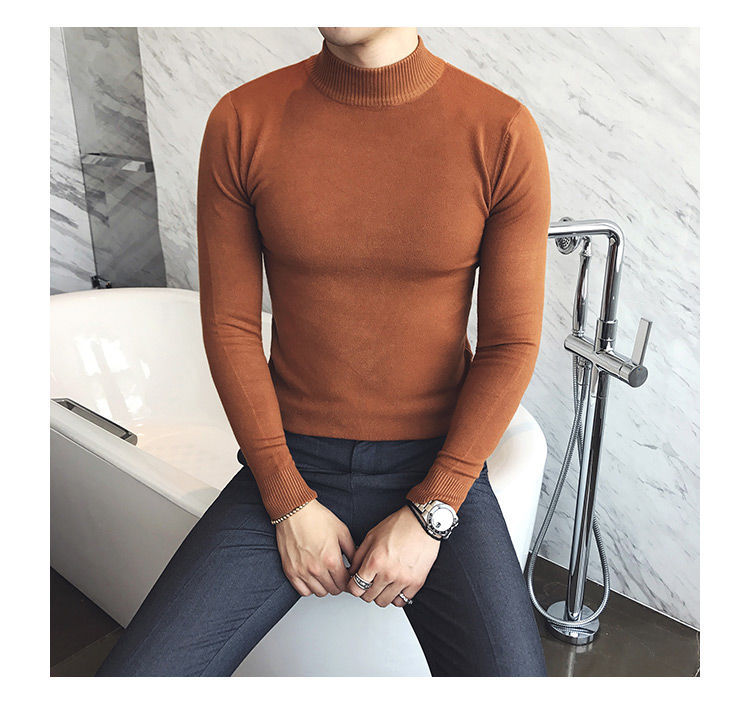 Title 8, Korean Korean Style Half Turtleneck Sweater Men