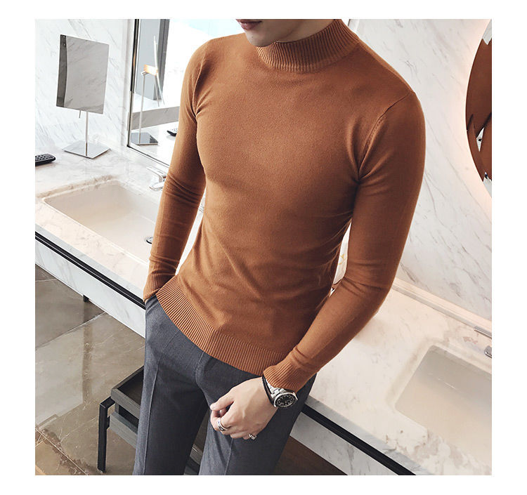 Title 9, Korean Korean Style Half Turtleneck Sweater Men