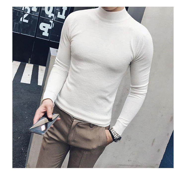 Title 10, Korean Korean Style Half Turtleneck Sweater Men