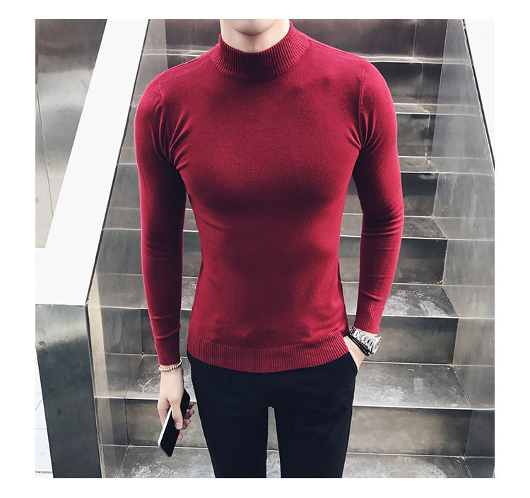 Title 14, Korean Korean Style Half Turtleneck Sweater Men