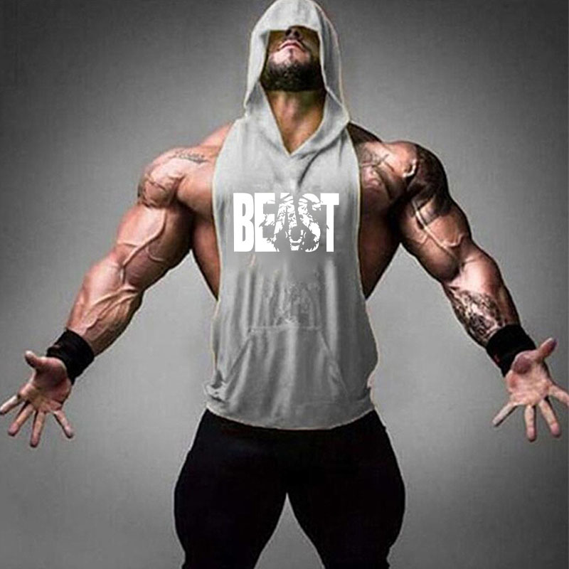 Title 8, Sports cotton vest sleeveless hooded