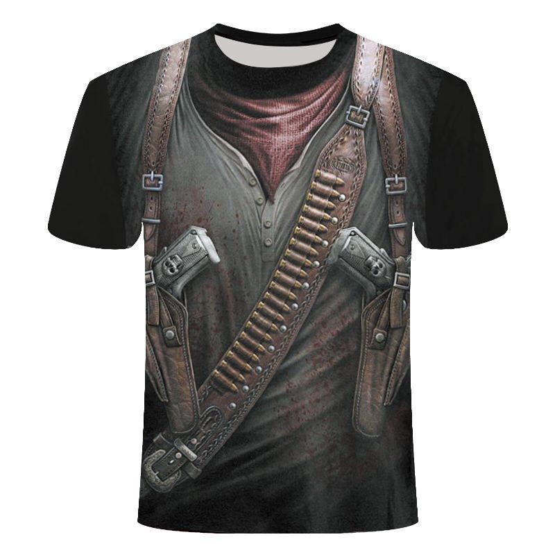 Title 5, Camiseta masculina com estampa digital 3D, desi...