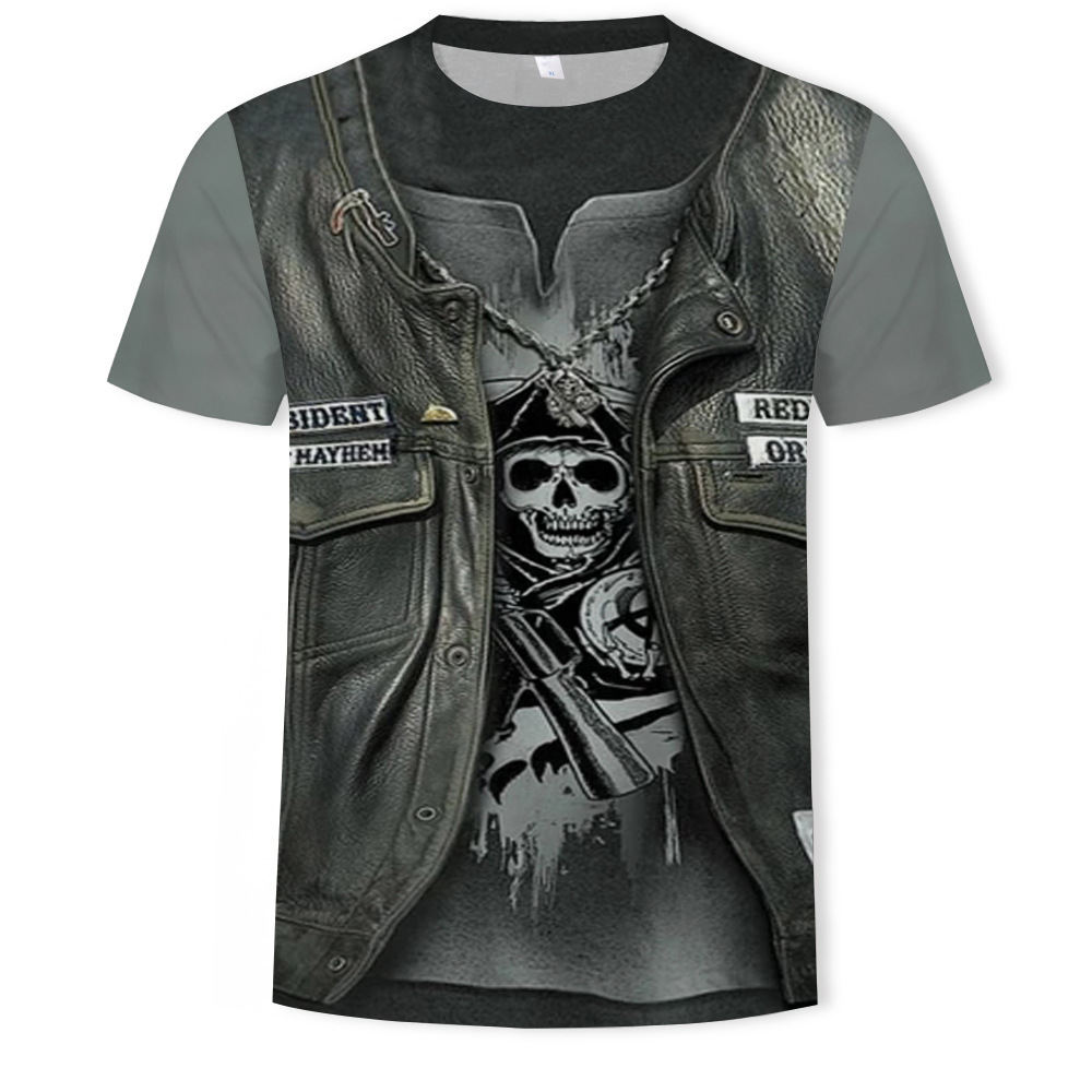 Title 7, Camiseta masculina com estampa digital 3D, desi...