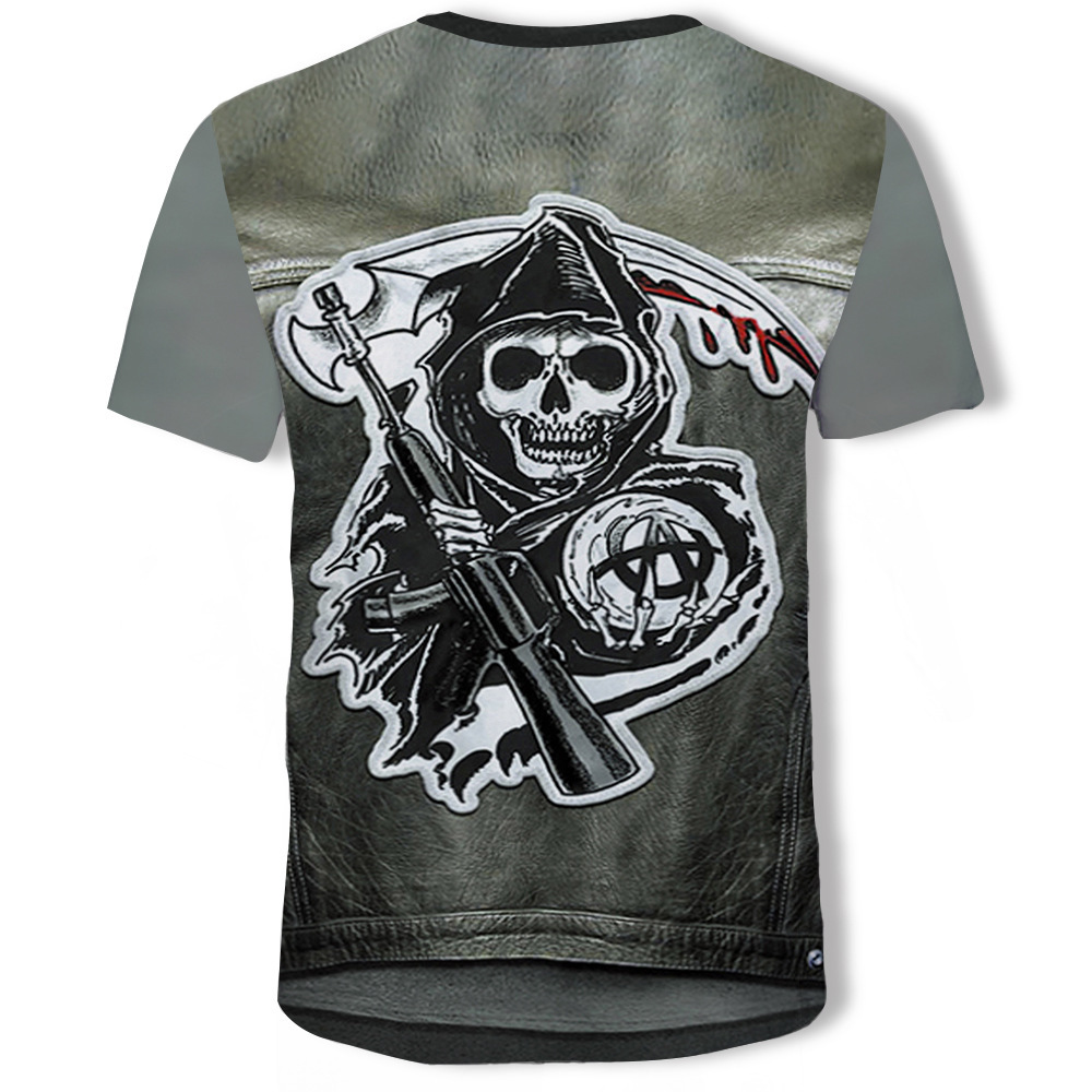 Title 8, Camiseta masculina com estampa digital 3D, desi...