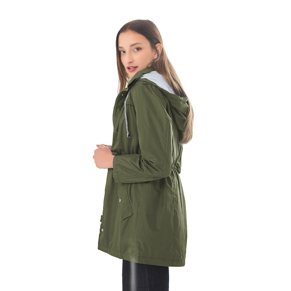 Title 16, Hooded trench coat for men and women, waterproo...