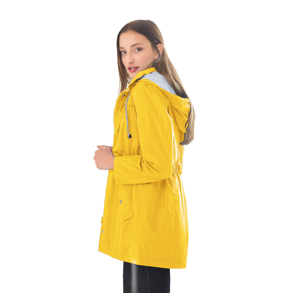 Title 25, Hooded trench coat for men and women, waterproo...