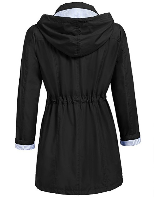 Title 39, Hooded trench coat for men and women, waterproo...