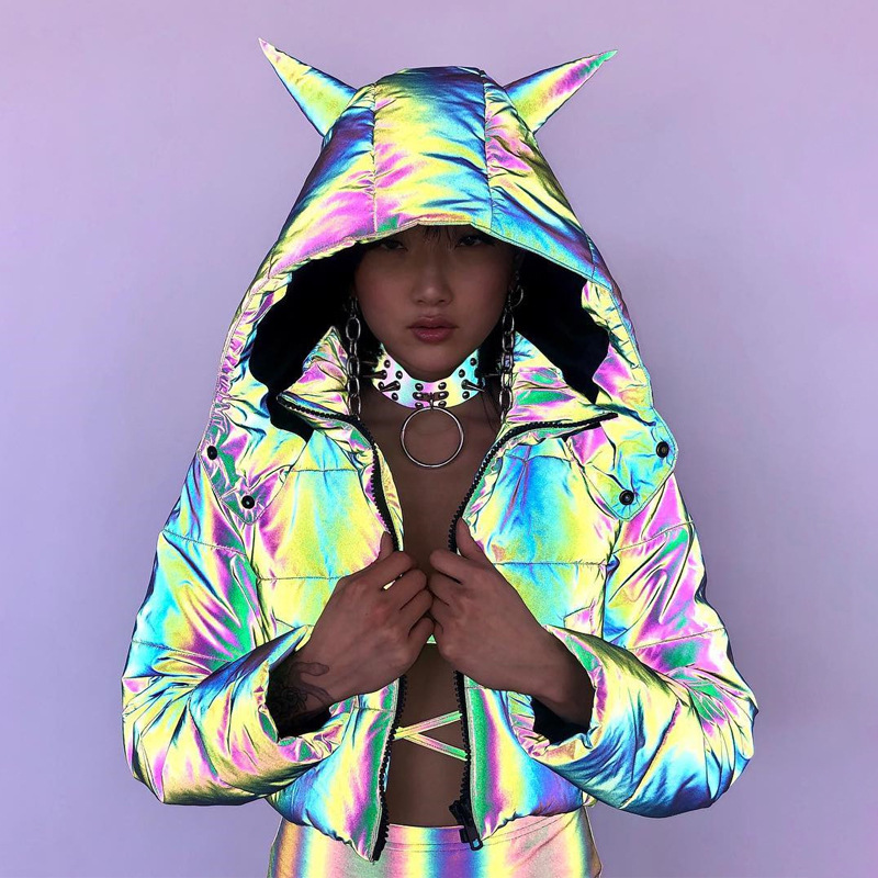 Title 2, New winter rainbow reflective jackets. Stay vis...