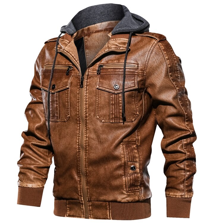 Title 2, Stafford Leather Outlaw Jacket for men. Classic...