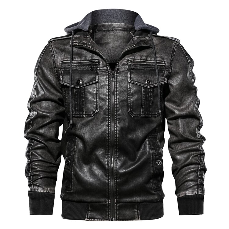 Title 4, Stafford Leather Outlaw Jacket for men. Classic...