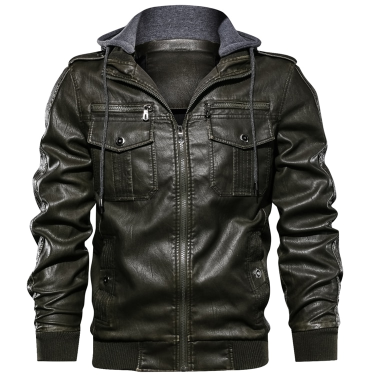 Title 7, Stafford Leather Outlaw Jacket for men. Classic...