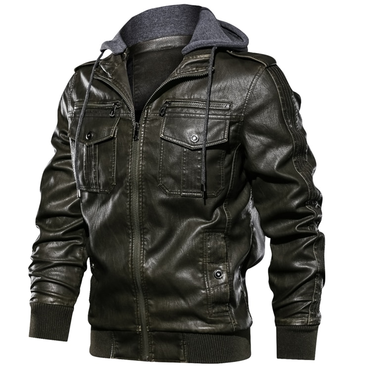 Title 8, Stafford Leather Outlaw Jacket for men. Classic...