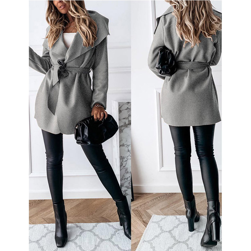 Title 1, Lace-up short trench coat casual jacket for a s...