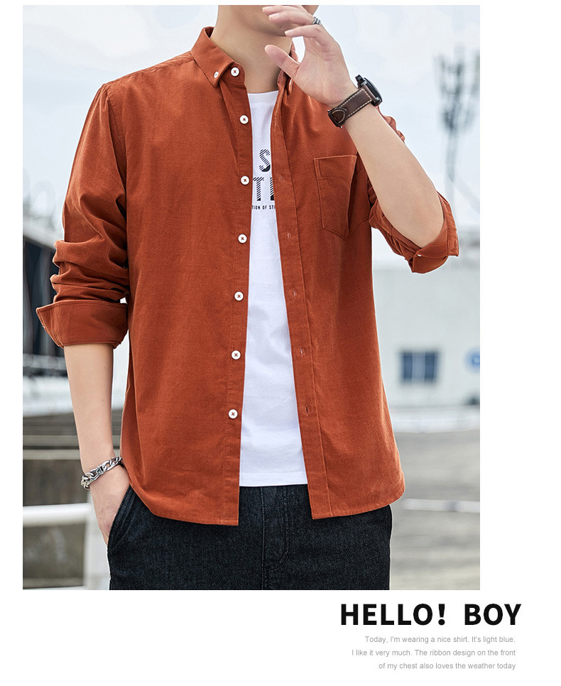 Title 15, Mens Corduroy Long Sleeve Shirt, a classic com...