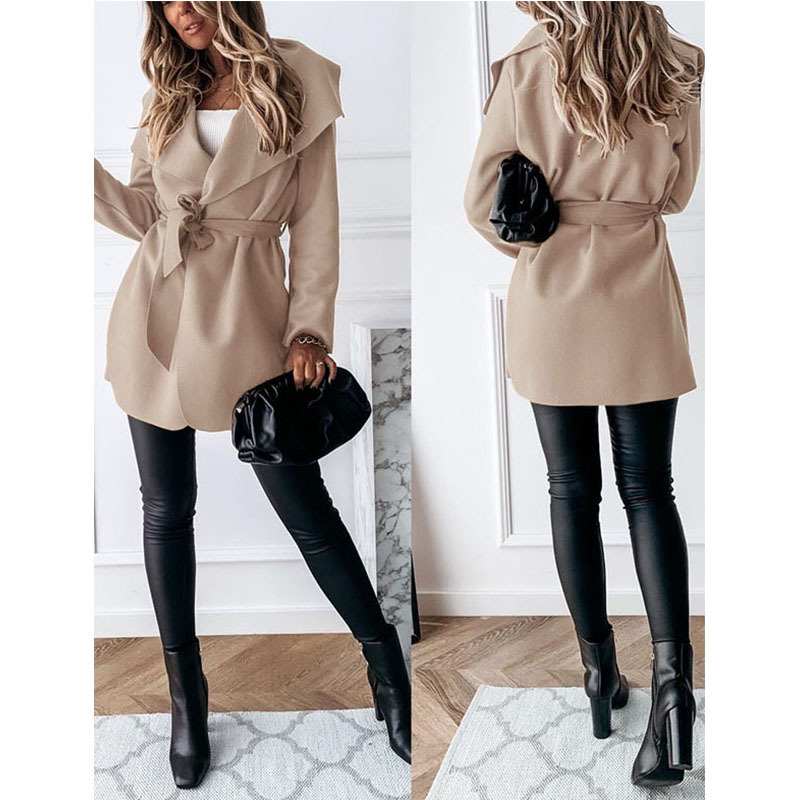 Title 5, Lace-up short trench coat casual jacket for a s...