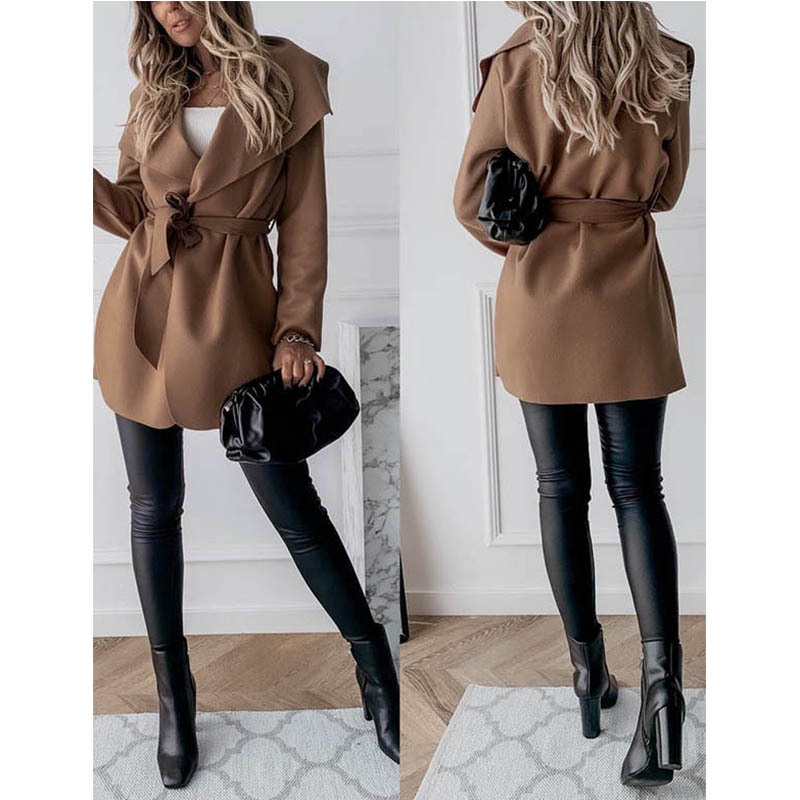 Title 7, Lace-up short trench coat casual jacket for a s...