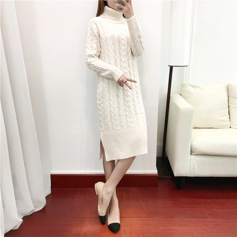 Title 11, High collar loose lazy sweater dress