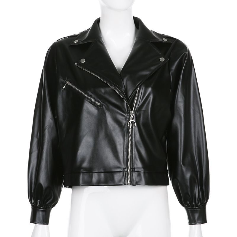 Title 6, Black lapel loose leather jacket. Experience co...