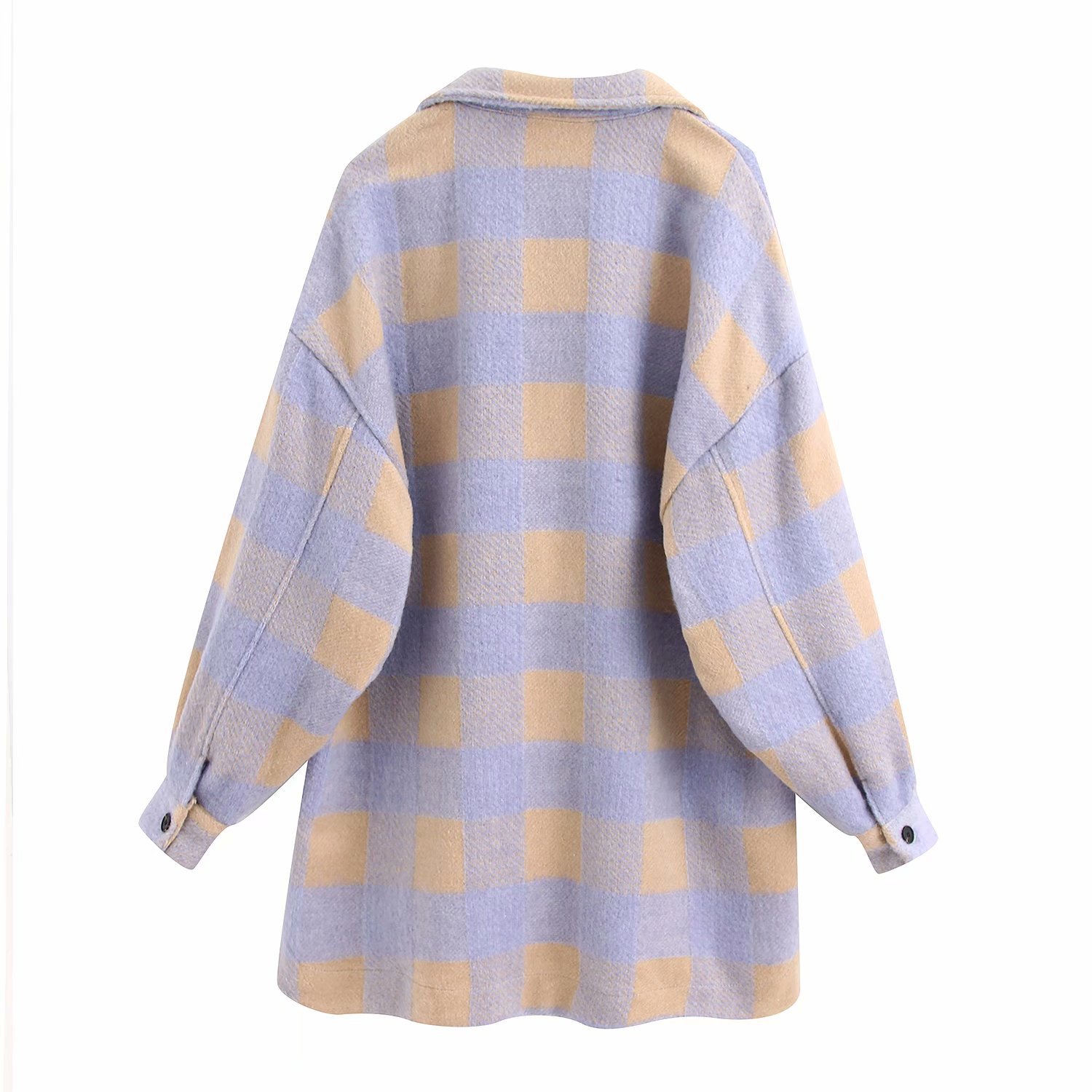 Title 12, Euramerican pocket embellished Plaid Shirt Coat...