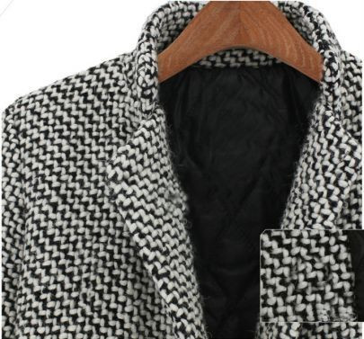 Title 5, Long Houndstooth Trench Coat for Women