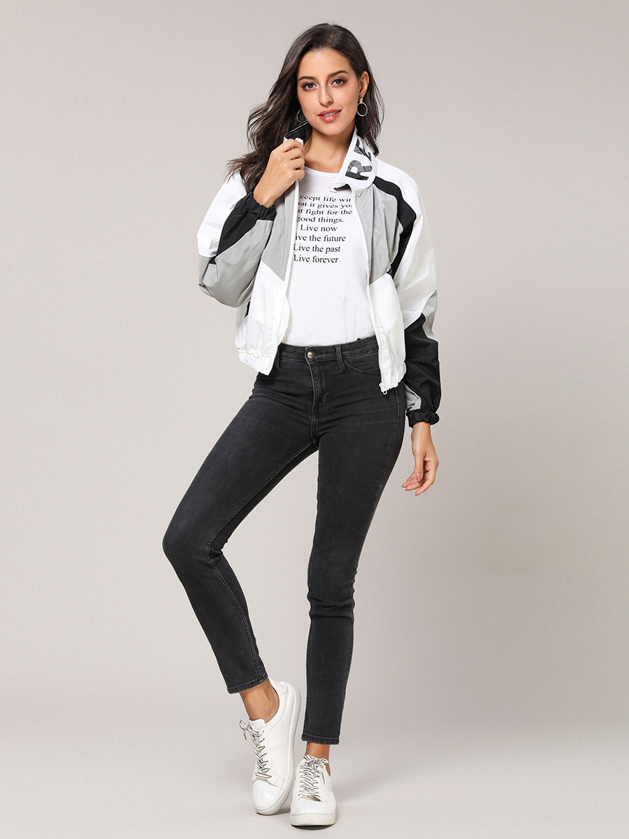 Title 9, Womens long sleeve letter patch jacket