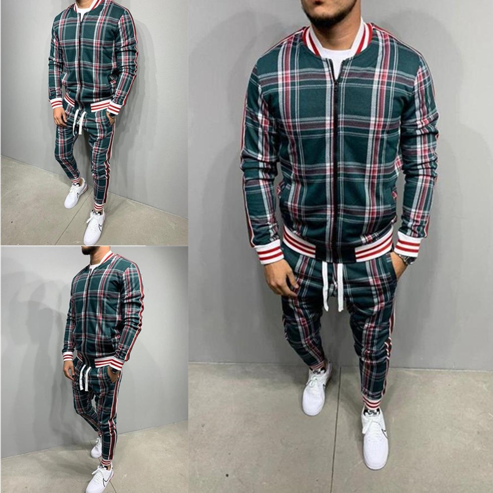 Title 3, Trendy Fashion Mens Casual Striped Plaid Suit ...