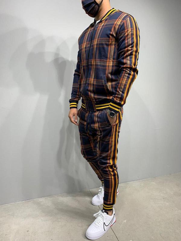 Title 10, Trendy Fashion Mens Casual Striped Plaid Suit ...