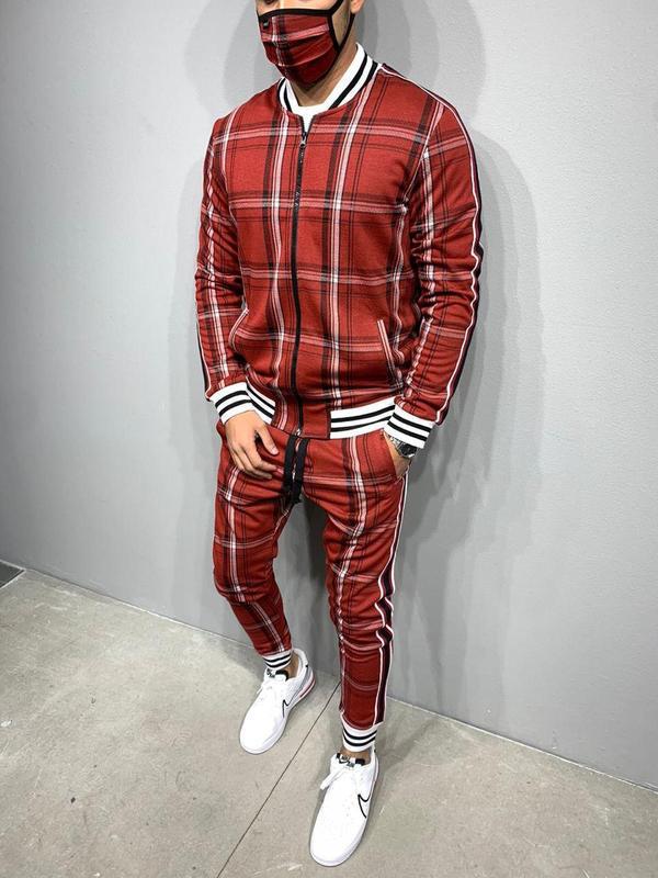 Title 12, Trendy Fashion Mens Casual Striped Plaid Suit ...