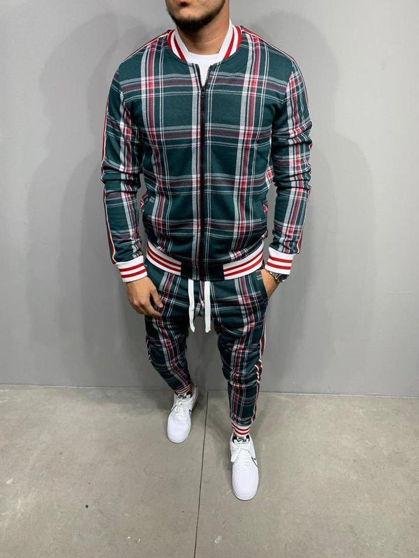 Title 16, Trendy Fashion Mens Casual Striped Plaid Suit ...