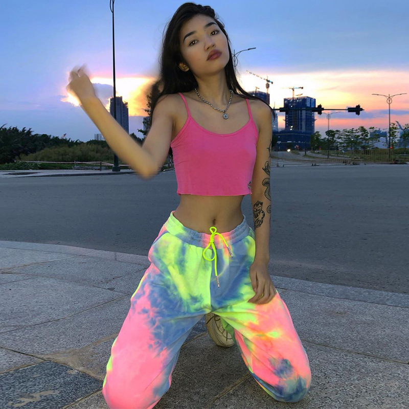 Title 3, Tie-Dye Fashion Casual Pants Comfortable and St...