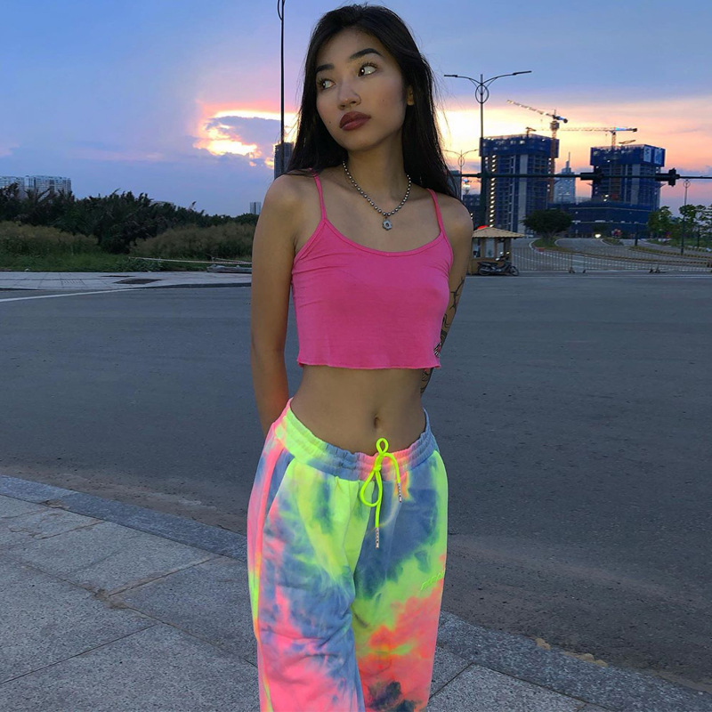 Title 4, Tie-Dye Fashion Casual Pants Comfortable and St...