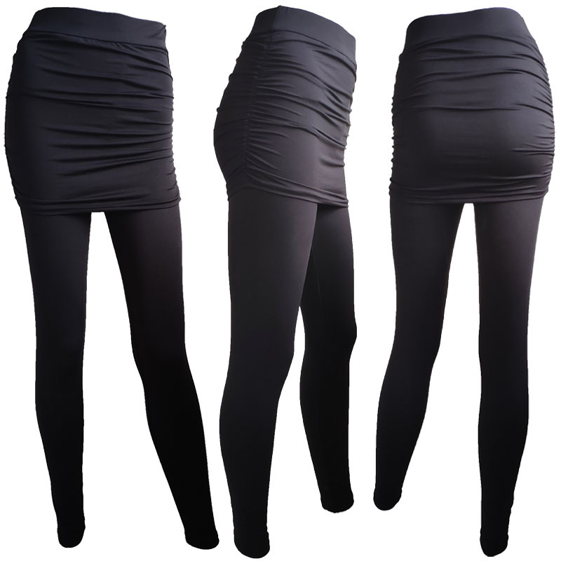 Title 15, Hip-Side Pleated Leggings offer a sleek silhoue...