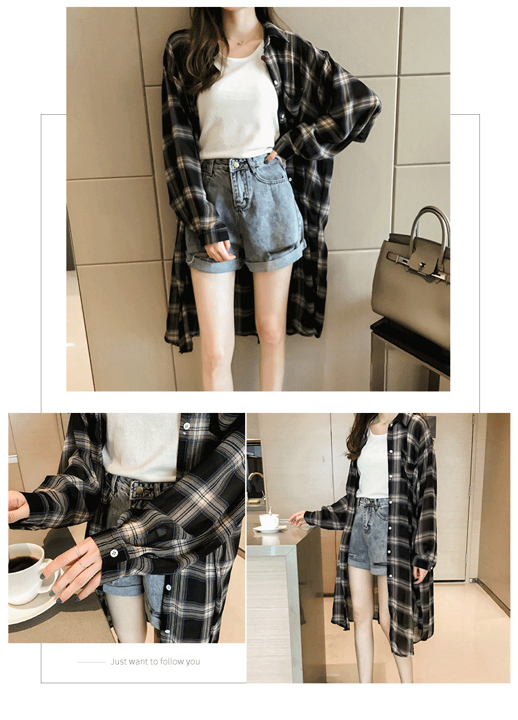 Title 1, Long sleeve plaid shirt jacket