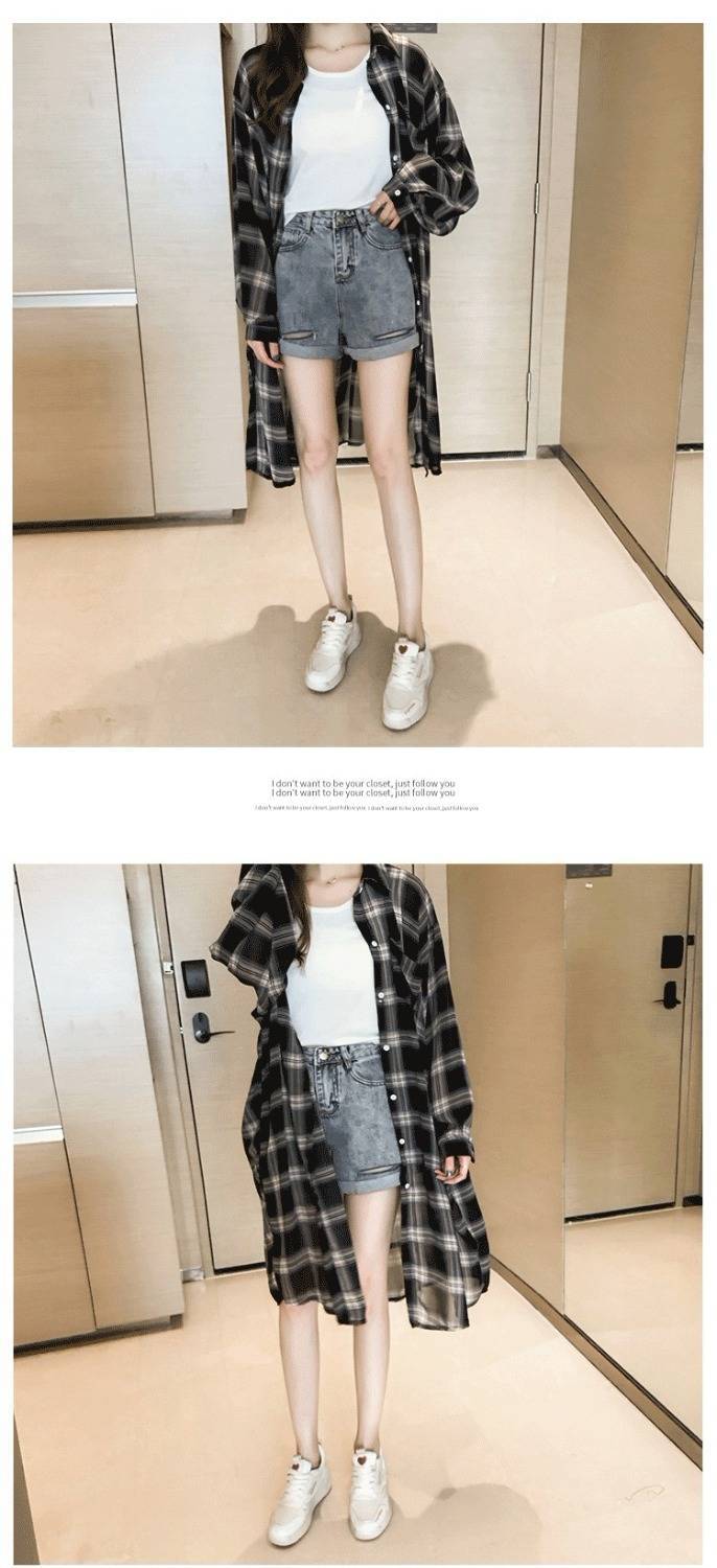 Title 4, Long sleeve plaid shirt jacket