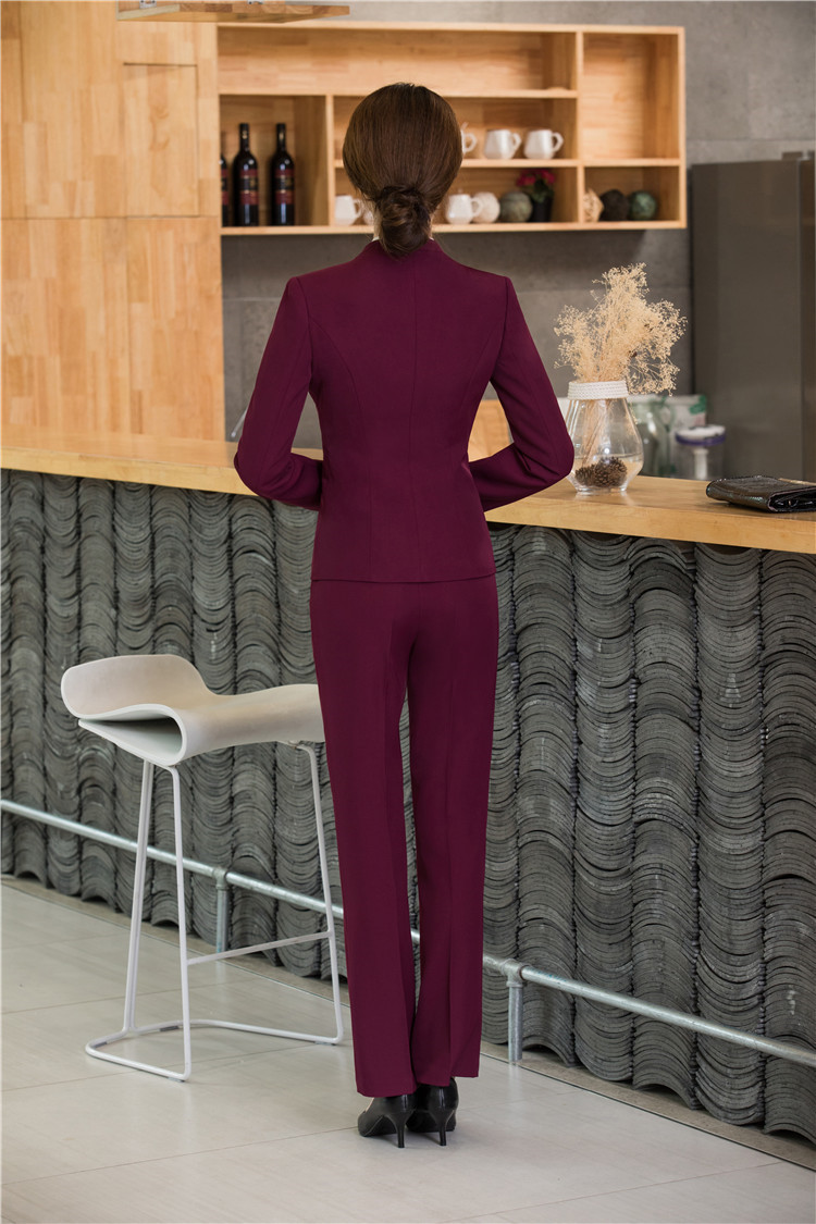 Title 6, Fashion Wine Red Suit Small Formal Overalls, St...