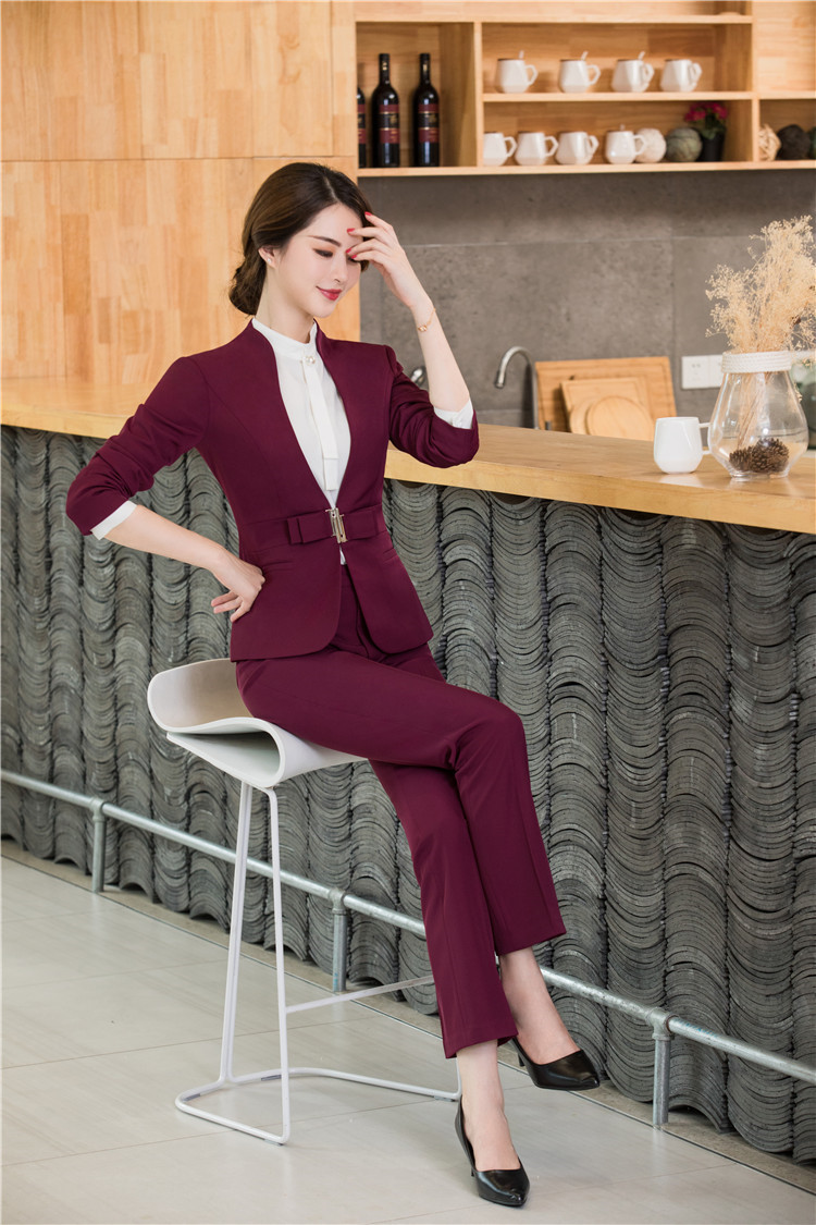 Title 8, Fashion Wine Red Suit Small Formal Overalls, St...