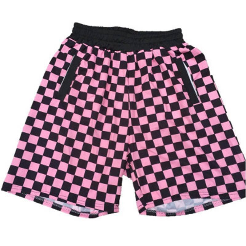 Title 4, Harajuku Hiphop karierte Shorts Herren Sommer C...