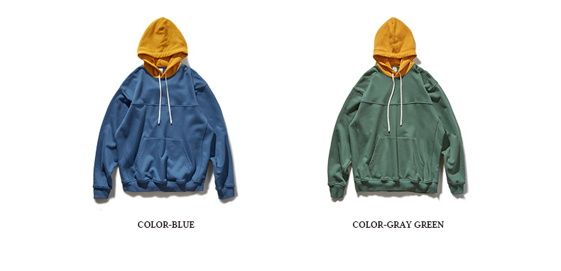 Title 1, Hooded Sweatshirt Colorblock Patch Sweatshirt