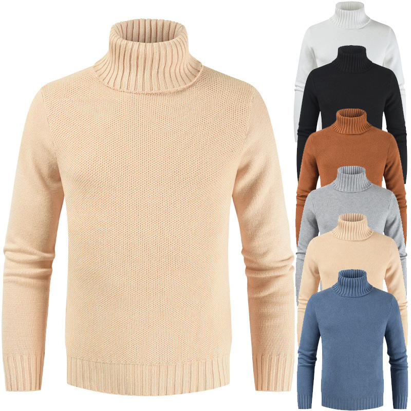 Title 3, Mens pullover turtleneck solid color sweater