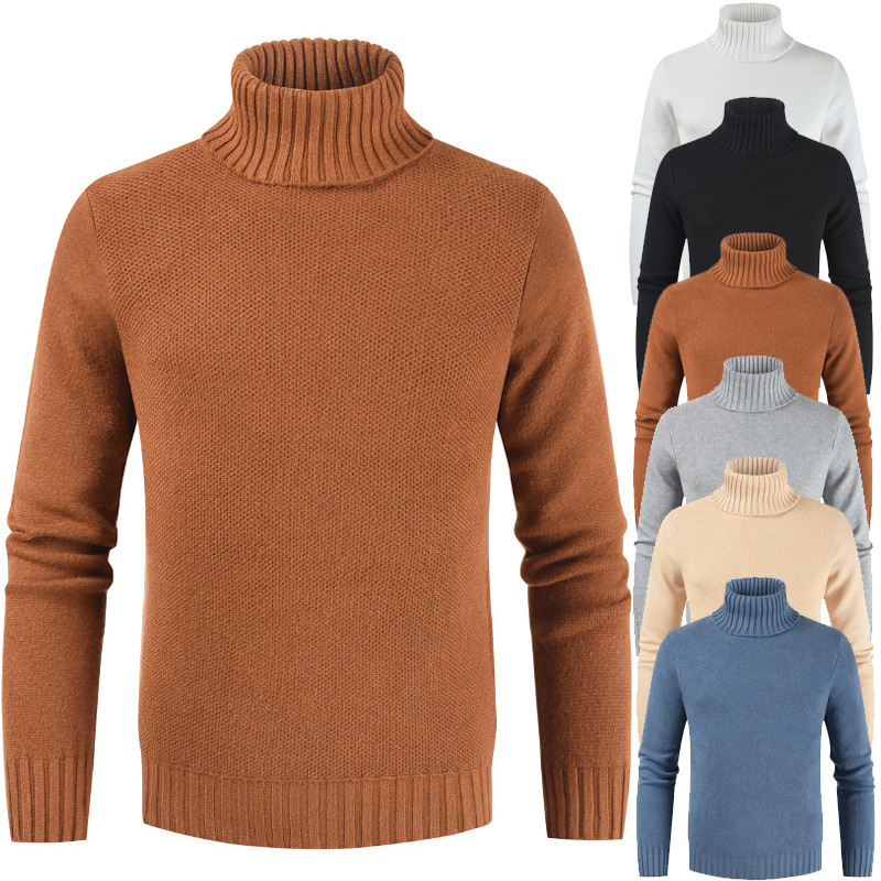 Title 4, Mens pullover turtleneck solid color sweater