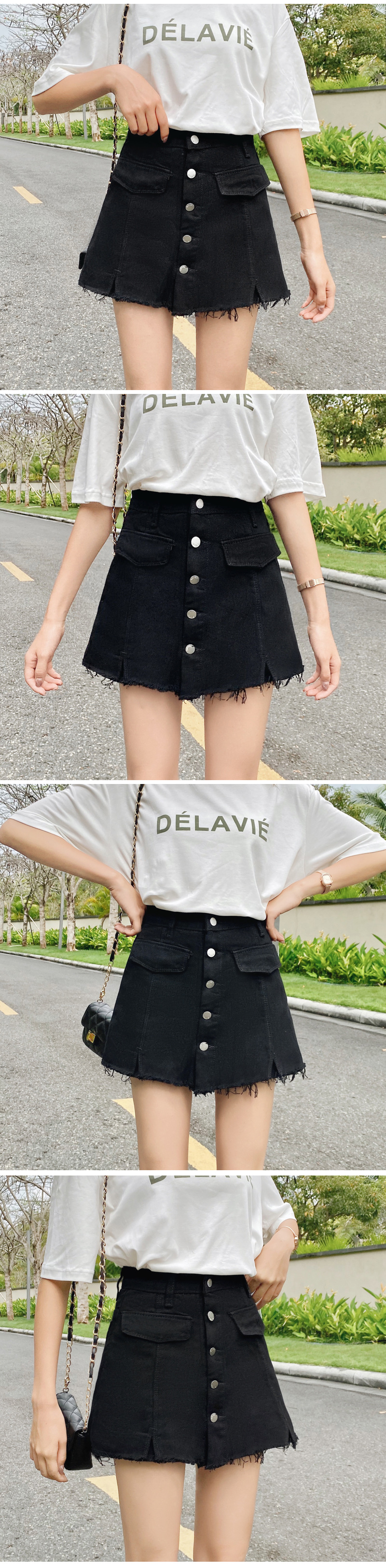 Title 1, Versatile A-line denim shorts for women. Flatte...