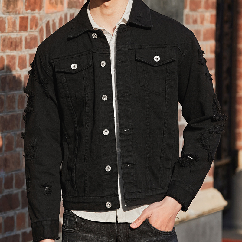 Title 11, Fashionable mens casual denim jacket