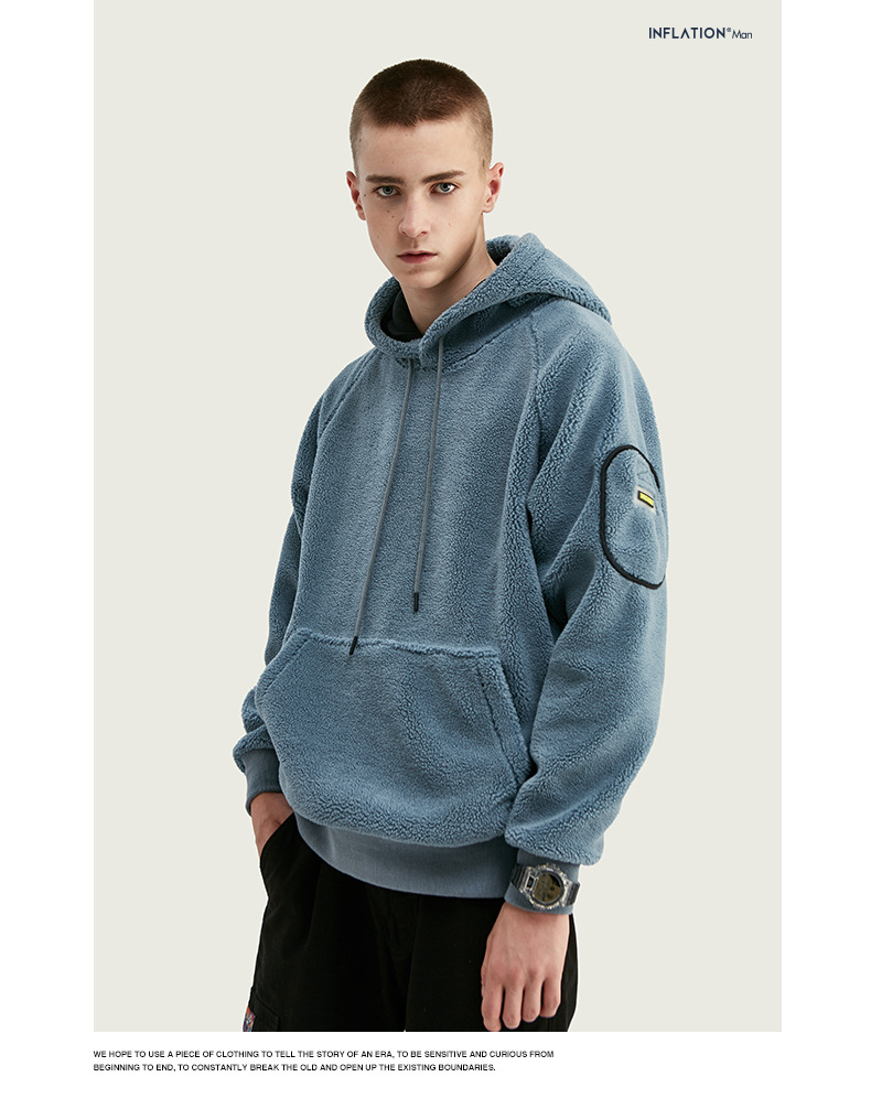 Title 21, Solid color raglan sleeve hooded cashmere sweater