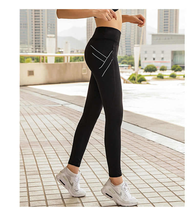 Title 14, Pantaloni fitness donna a vita alta con tasche ...