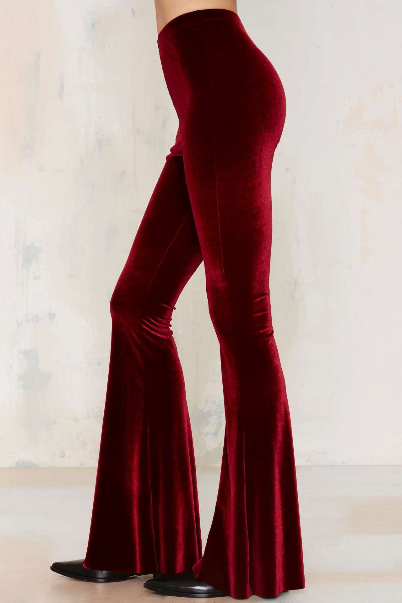 Title 3, Damen Casual Hose aus Micro-Velvet für tägliche...