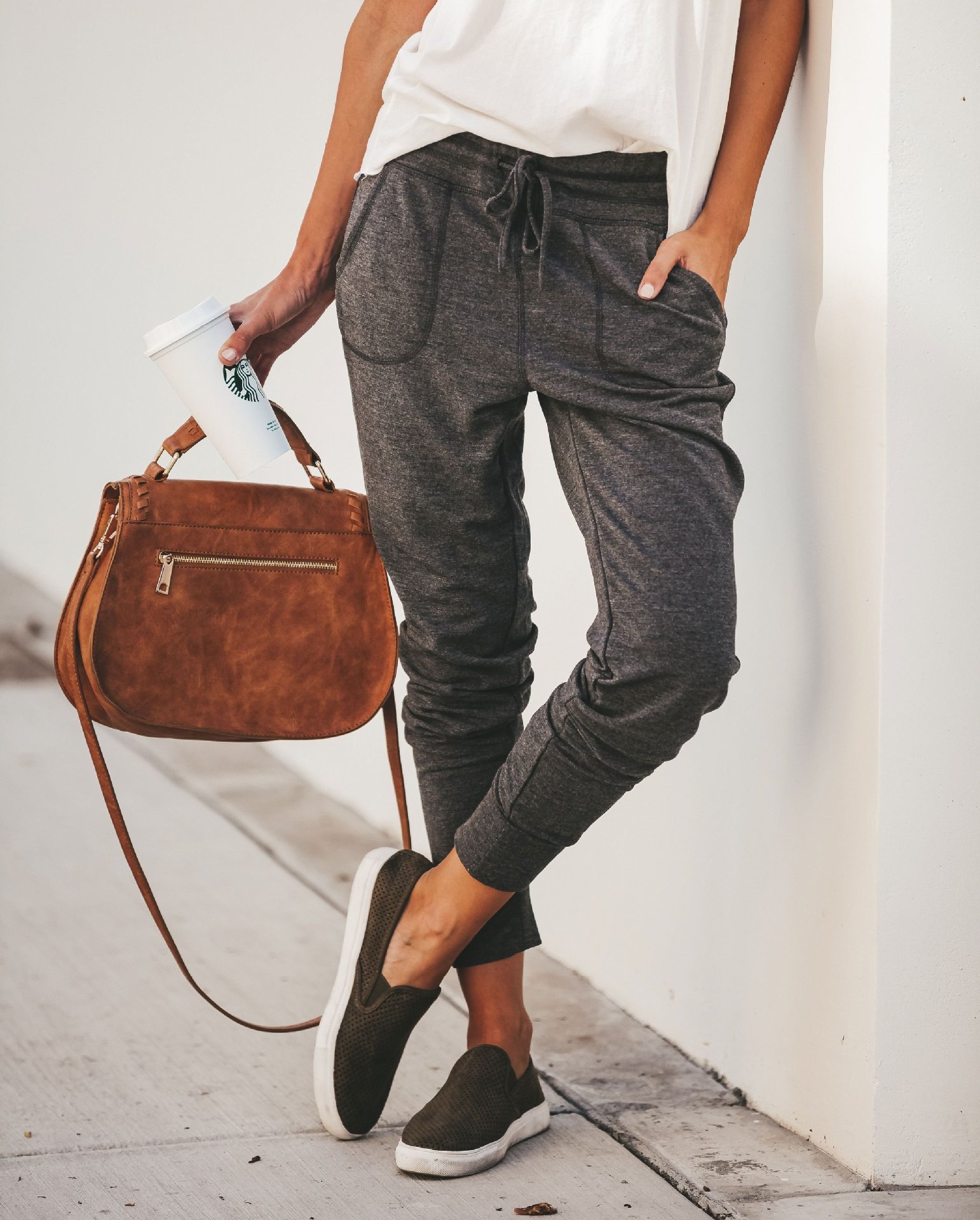 Title 5, Drawstring casual pencil pants