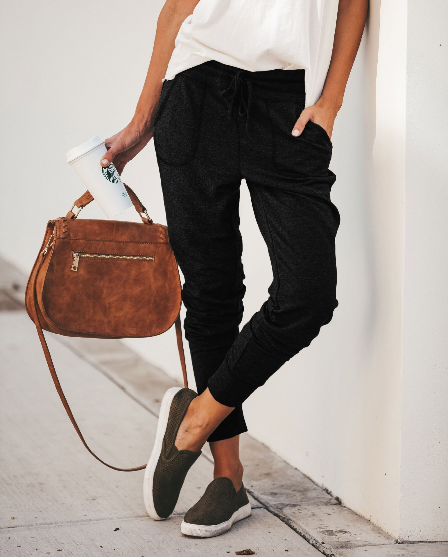 Title 12, Drawstring casual pencil pants