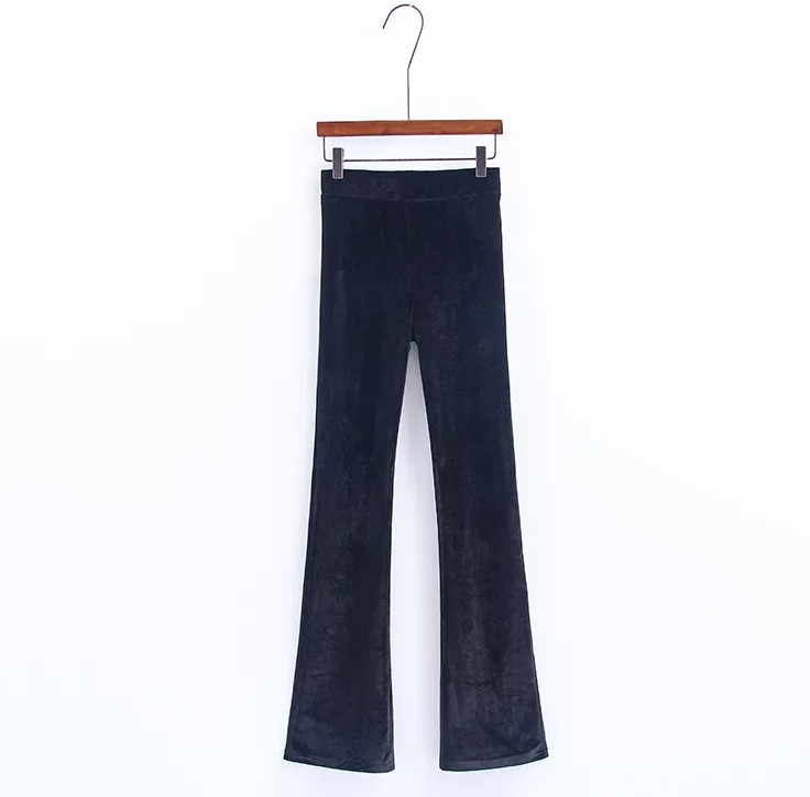 Title 21, Pantaloni casual da donna in micro velluto, mor...