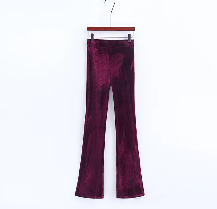 Title 23, Pantaloni casual da donna in micro velluto, mor...